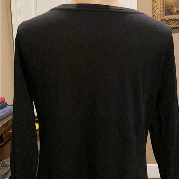 Ann Taylor Loft black long sleeved top Medium - Picture 7 of 7